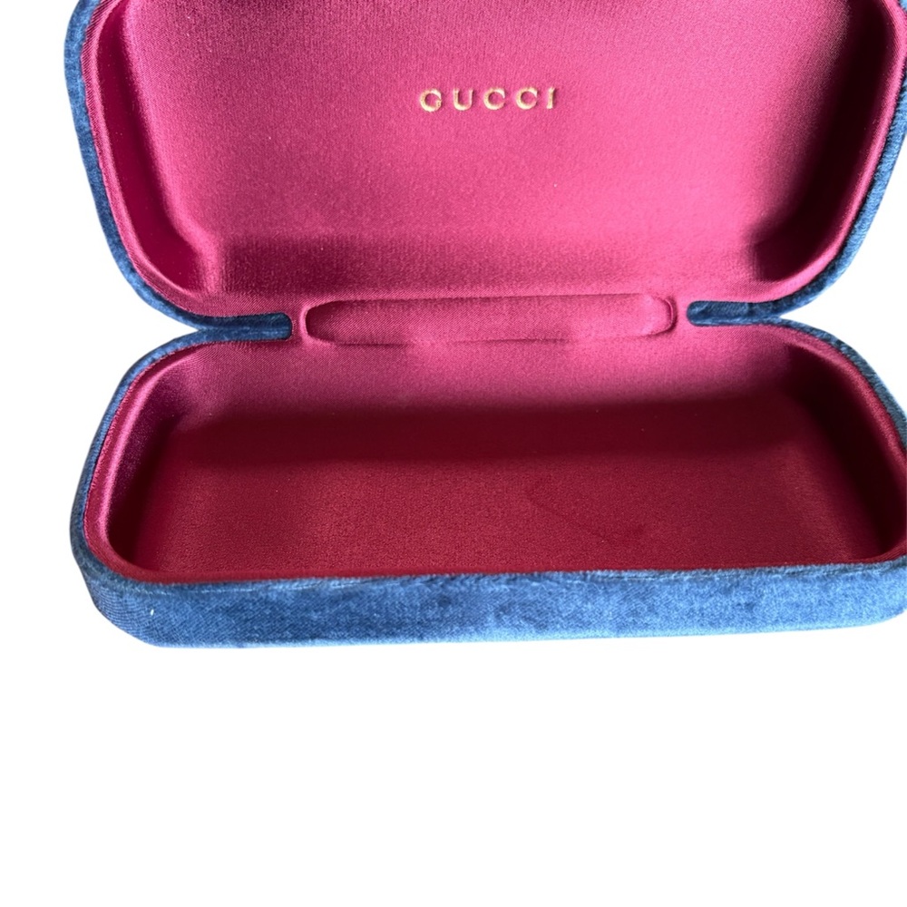 Gucci Blue Velvet Eyeglasses/Sunglasses Case
